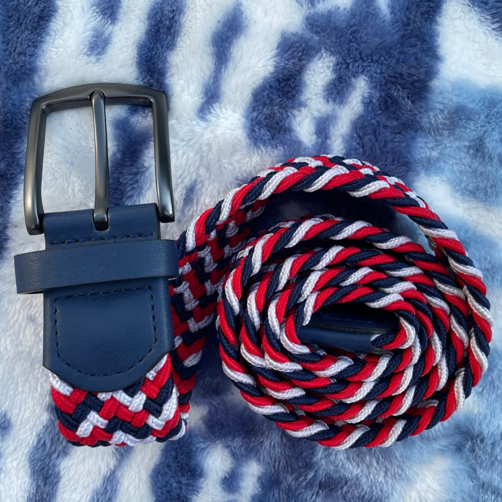 Anderson's Men's Woven Belt 1966 - Size US 32W - High Quality - Red, White, Blue